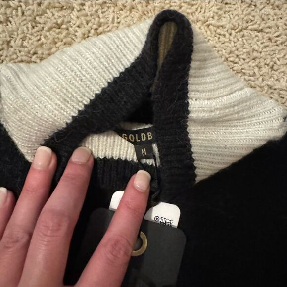 Goldbergh Lilian Knit Sweater Black White NWT Size Medium - Picture 2 of 8